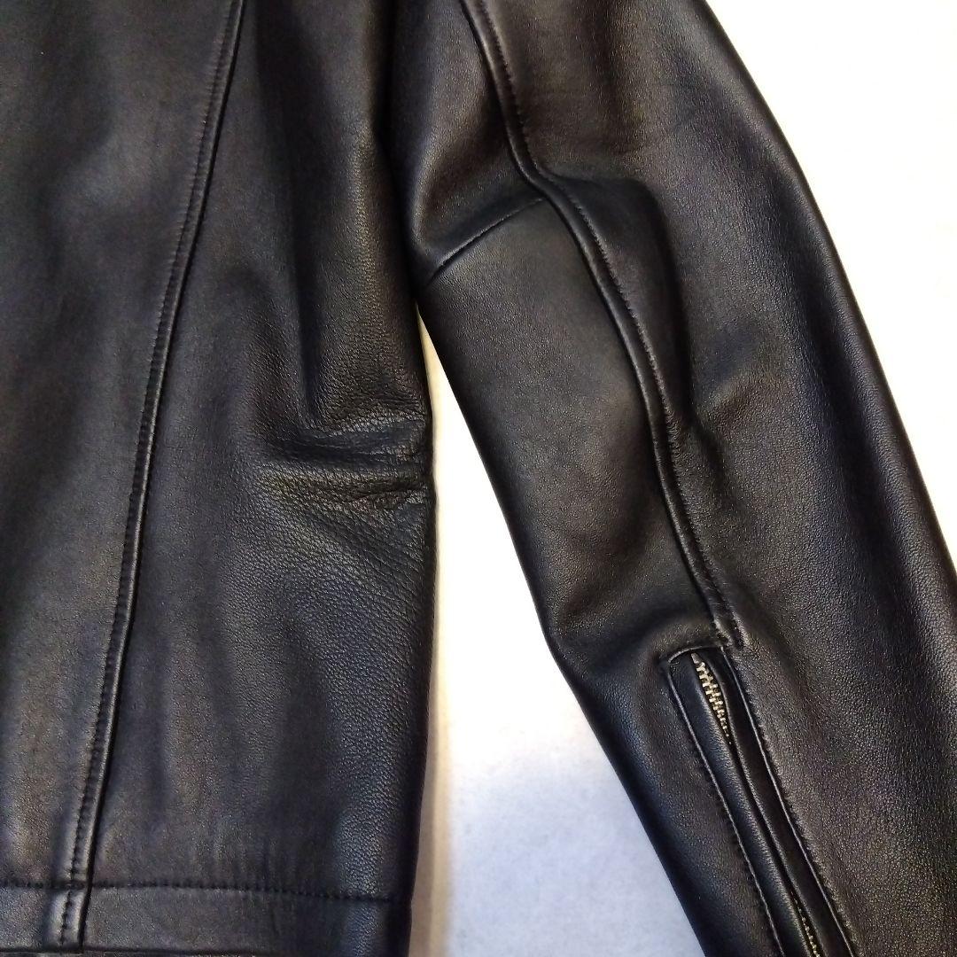 アーバンリサーチ　本皮ライダースジャケット　シングル　ノーカラー
