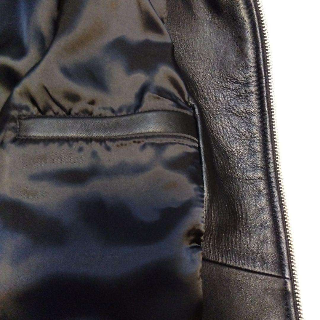 アーバンリサーチ　本皮ライダースジャケット　シングル　ノーカラー