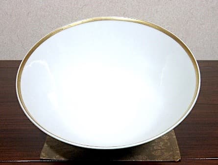 京焼・清水焼　大丸北峰（二代）作　金線碧　盂　共箱　無傷　保証。