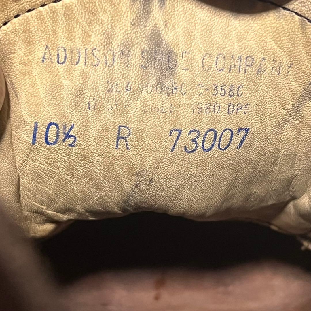 80sヴィンテージADDISON SHOE COMPANY 10.5R 革靴黒