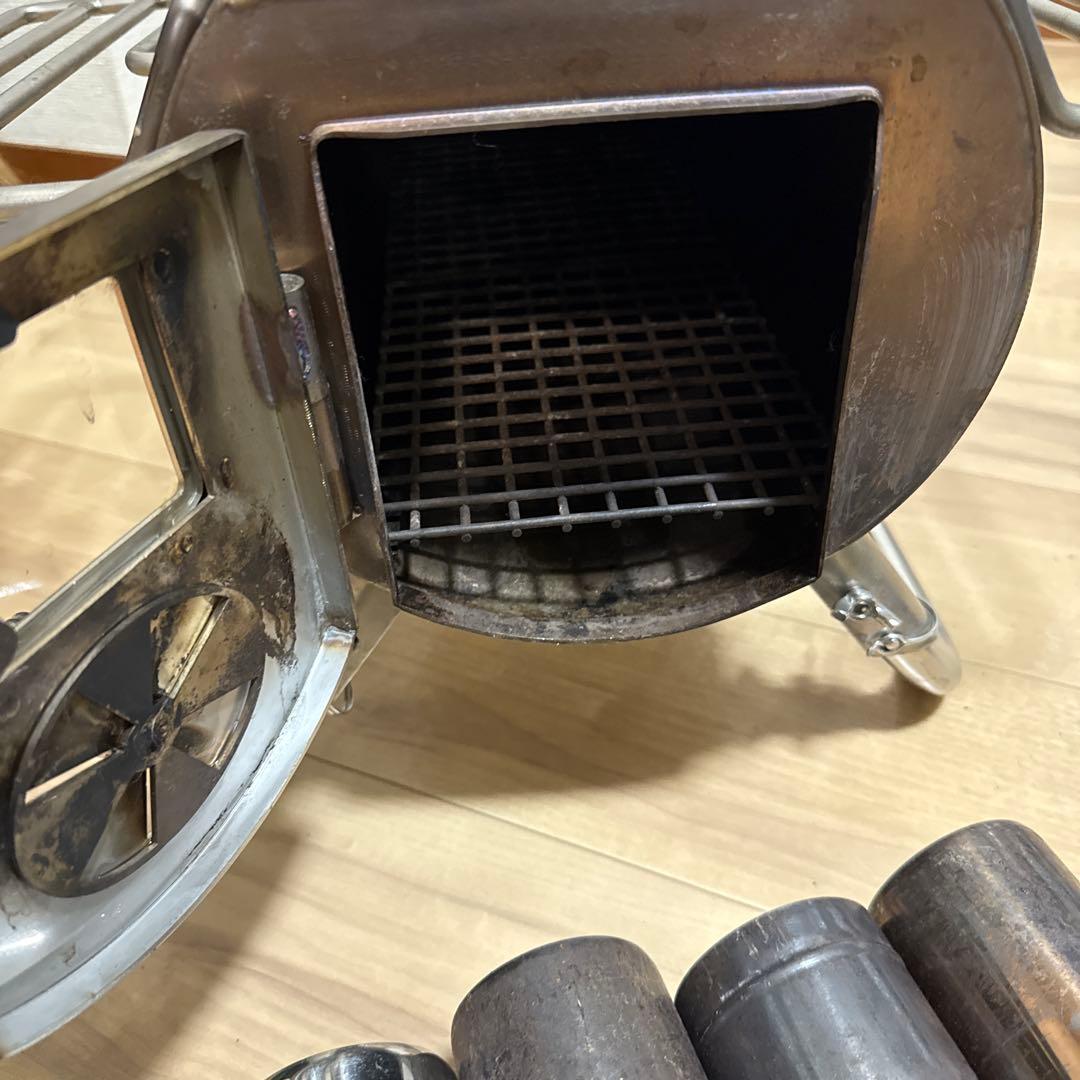 Gストーブ型薪ストーブ 煙突パイプ付き