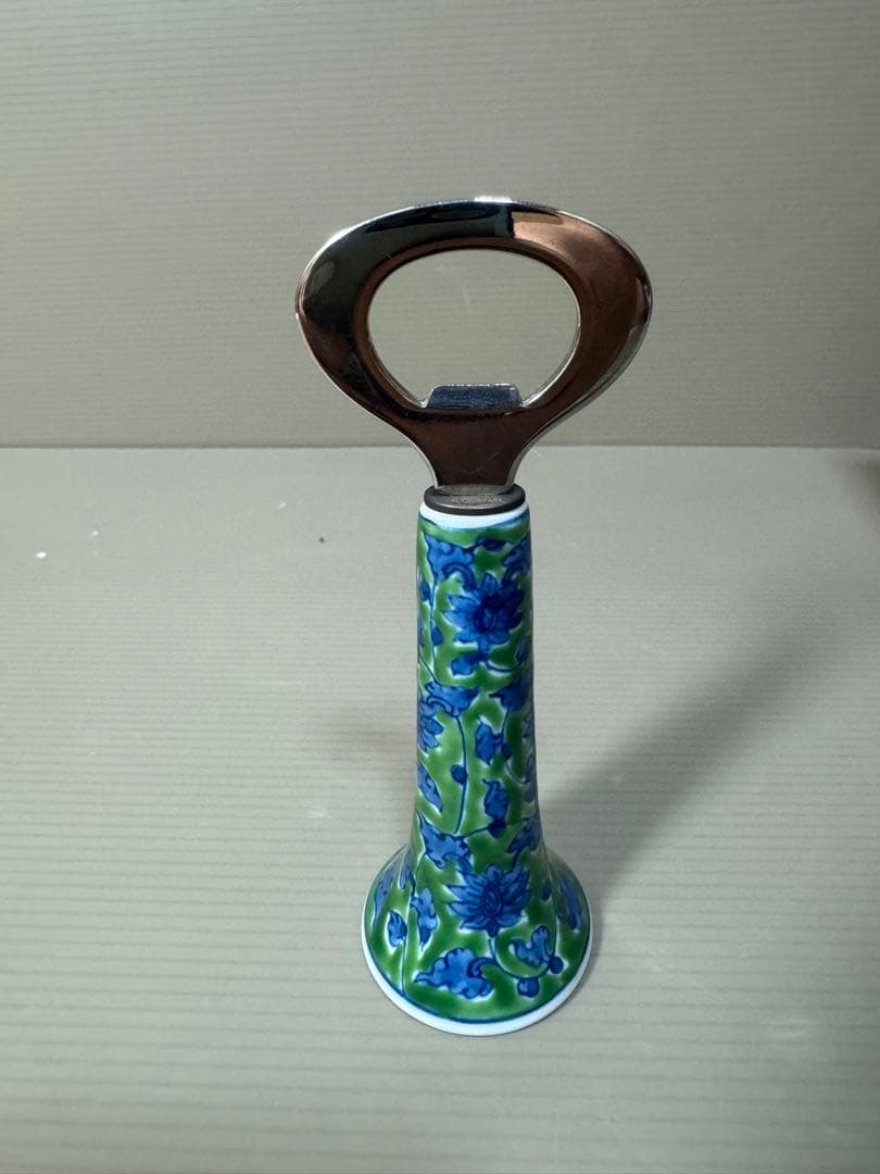 2287 源右衛門　緑彩唐草　栓抜　未使用