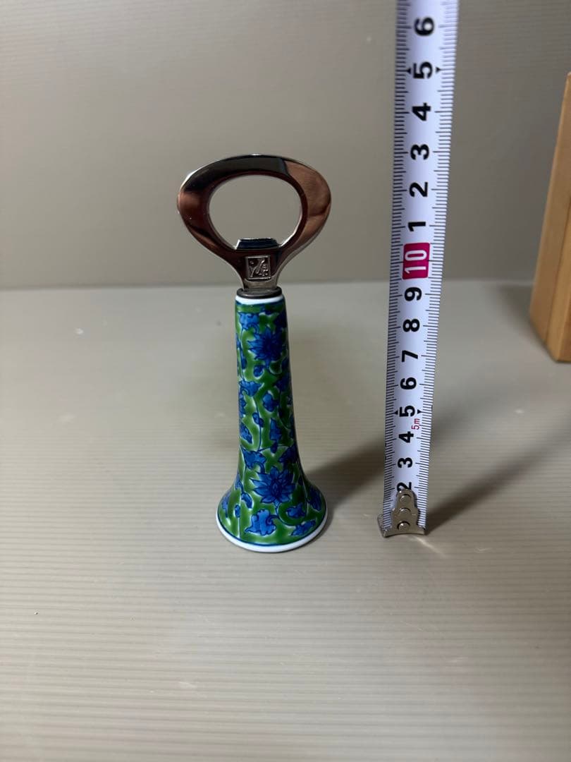 2287 源右衛門　緑彩唐草　栓抜　未使用