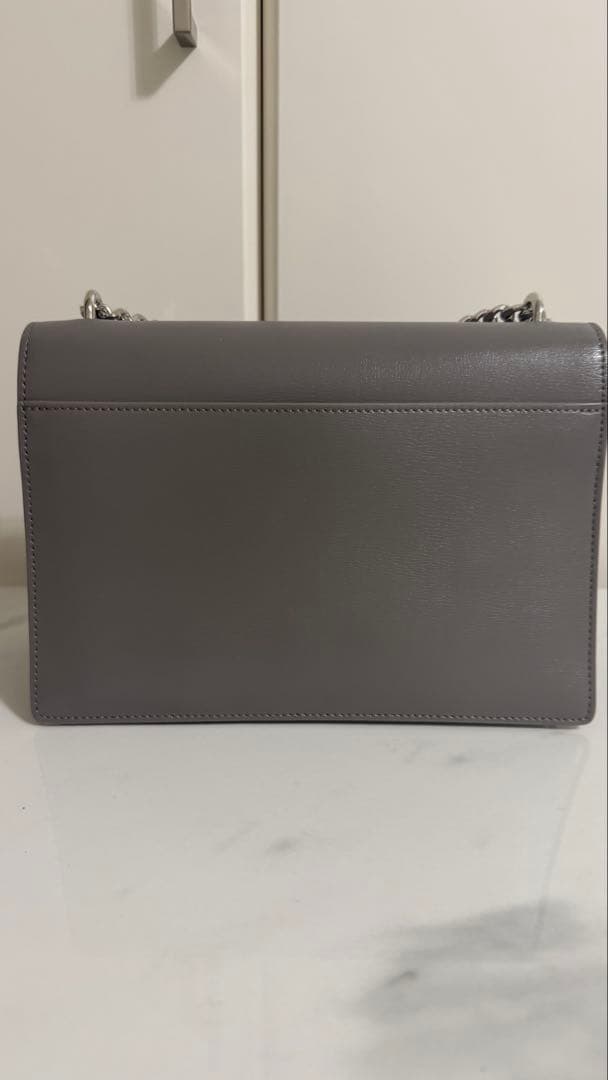 【レア】サンローランパリ サンセット レザー チェーンショルダーバッグ グレー