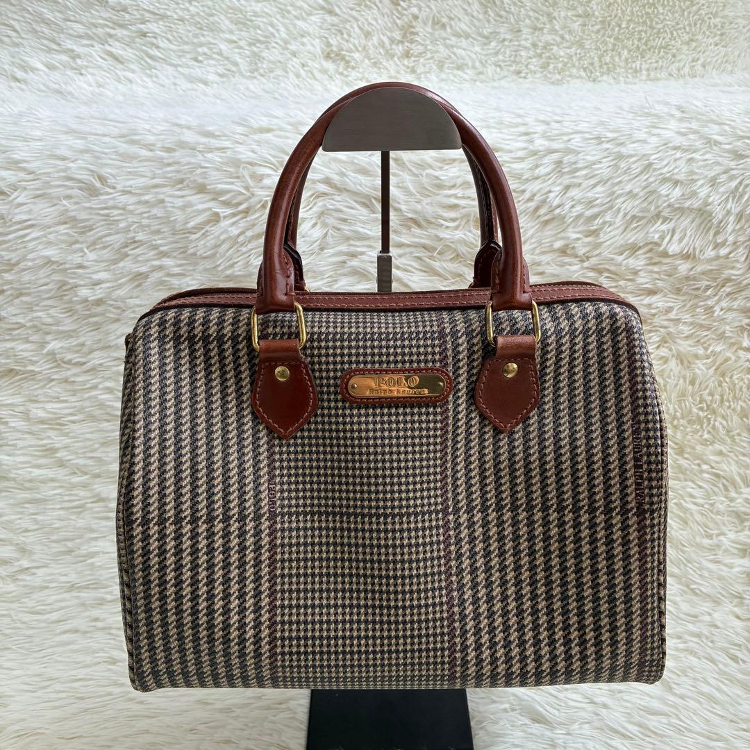 Polo Ralph Lauren ハンドバッグ チェック、千鳥柄