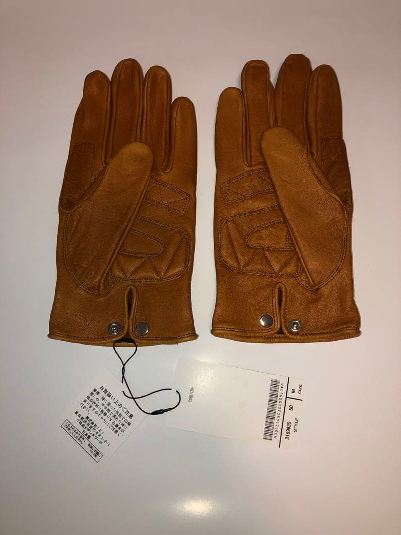 【未使用】Schott レザー グローブ 手袋 Mサイズ キャメル 新品