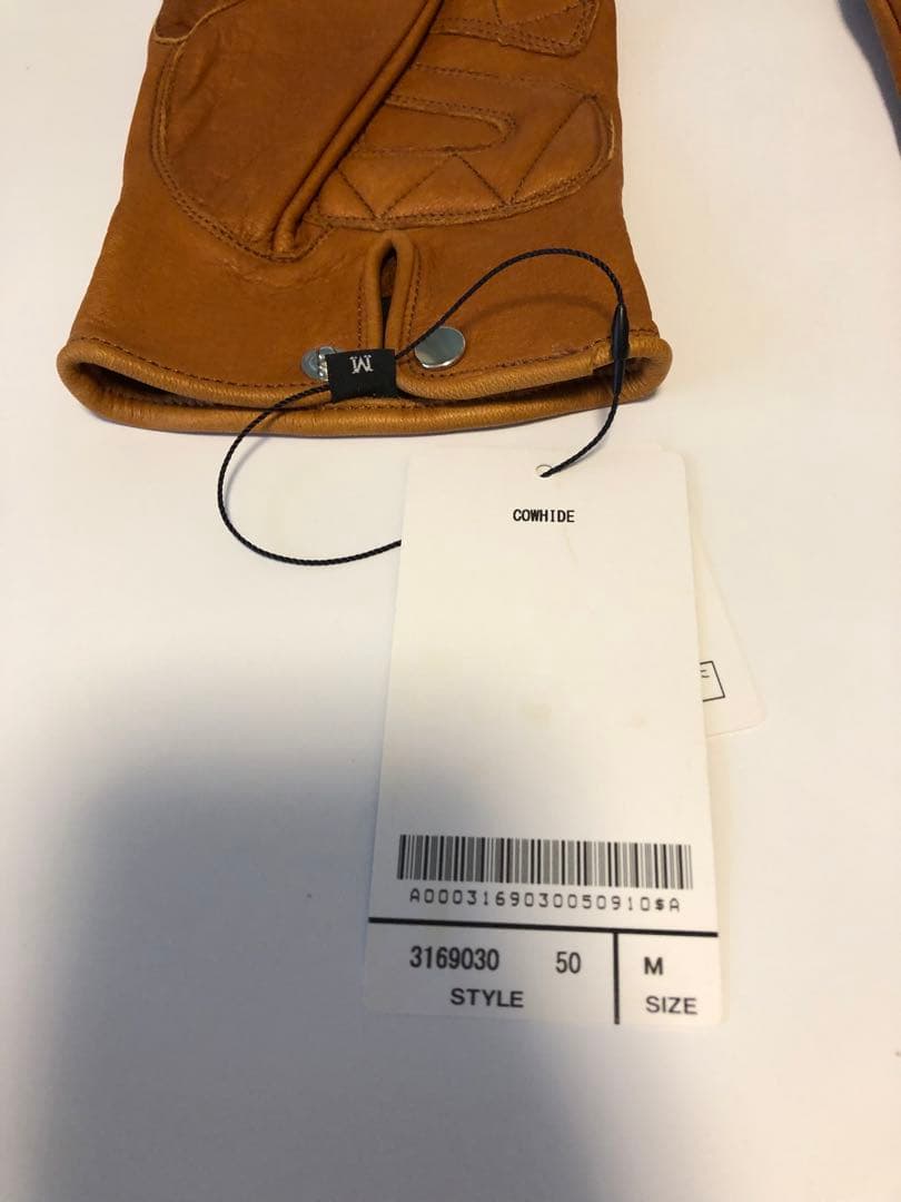 【未使用】Schott レザー グローブ 手袋 Mサイズ キャメル 新品