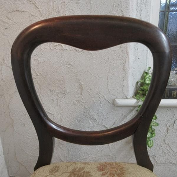 イギリス アンティーク 家具 バルーンバックチェア 椅子 イス 英国 4664d