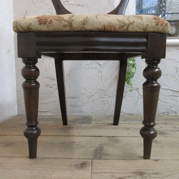 イギリス アンティーク 家具 バルーンバックチェア 椅子 イス 英国 4664d