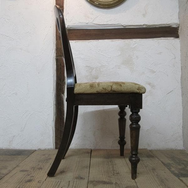 イギリス アンティーク 家具 バルーンバックチェア 椅子 イス 英国 4664d