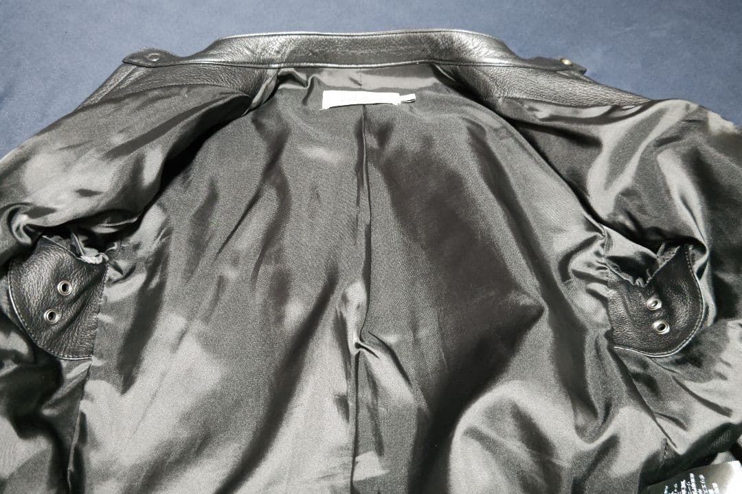 【高級美品】 お値下げ可 COACH ブラック シングルライダースジャケット M