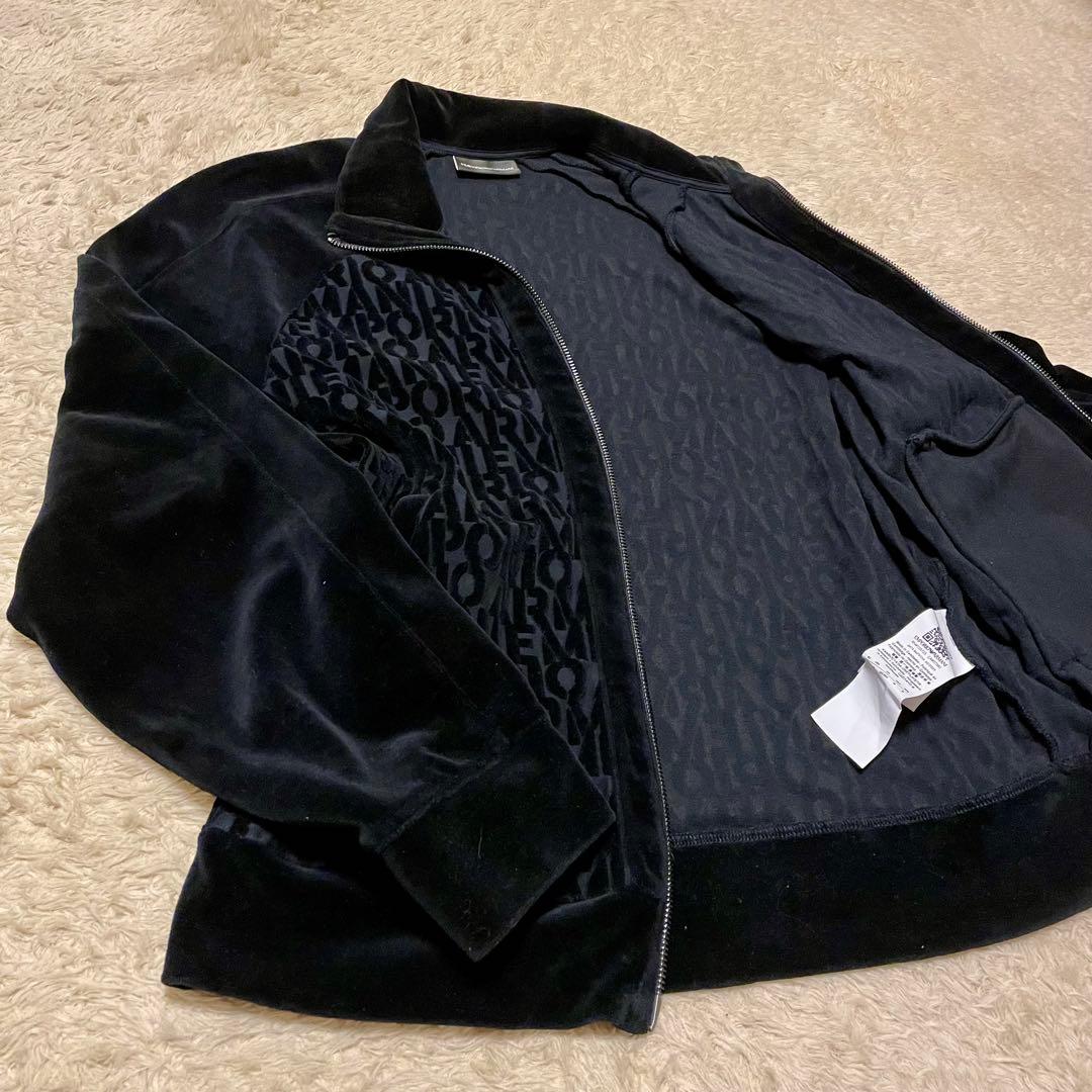極美品　EMPORIO ARMANI ブルゾン　パーカー　ベロア　総柄　M L
