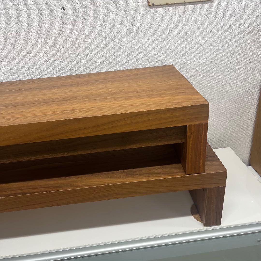 ウォールナット テレビ台 AVボード L字 伸縮 コーナー