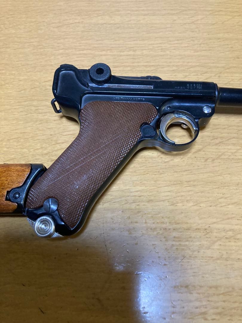 タナカワークス製ルガー P08ブローバック　ルガーP08用の木製ストックセット
