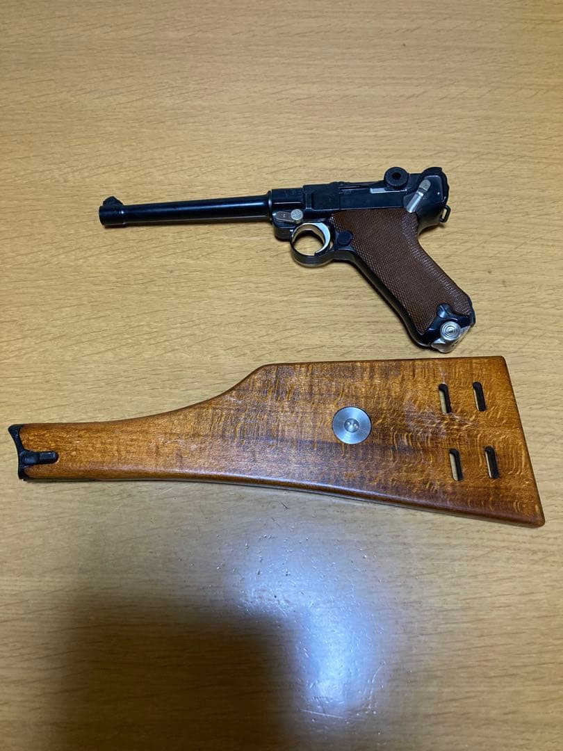 タナカワークス製ルガー P08ブローバック　ルガーP08用の木製ストックセット
