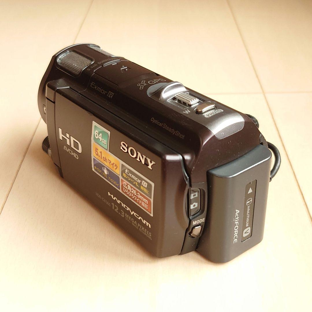 【美品】SONY HDR-CX560V ハンディカム ビデオカメラ ブラック