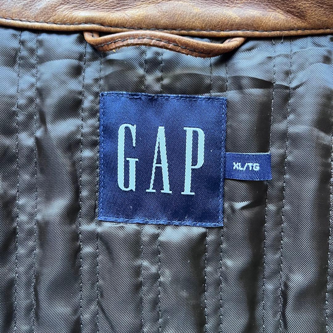 GAP ギャップ　レザージャケット シングルライダース　XL 00s