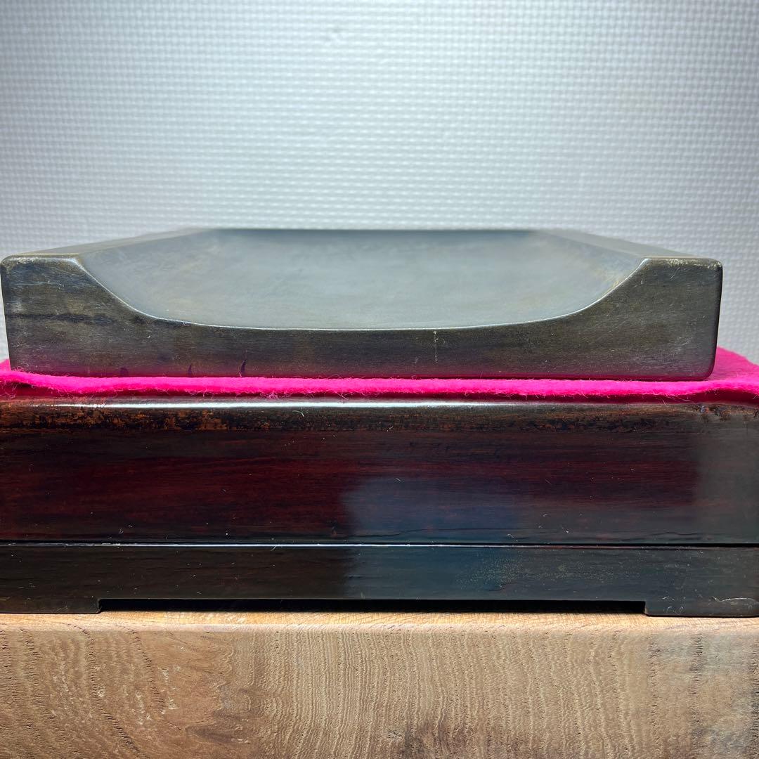 ⭕️澄泥硯　⭕️正方硯　中国　縁起の金運シンボル　ヒキガエル　色合い綺麗