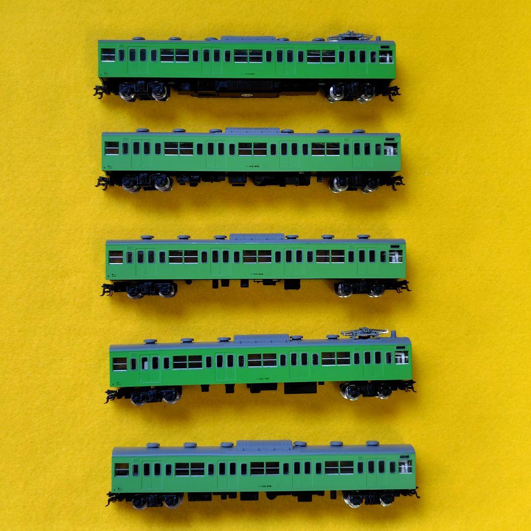 ＫＡＴＯ―103系近郊型電車103系（ うぐいす 色)十両