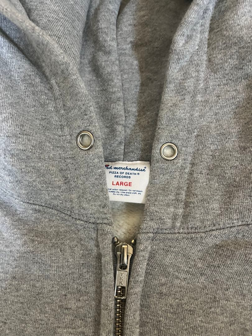 PIZZA OF DEATH グレー パーカー Lサイズ　美品！