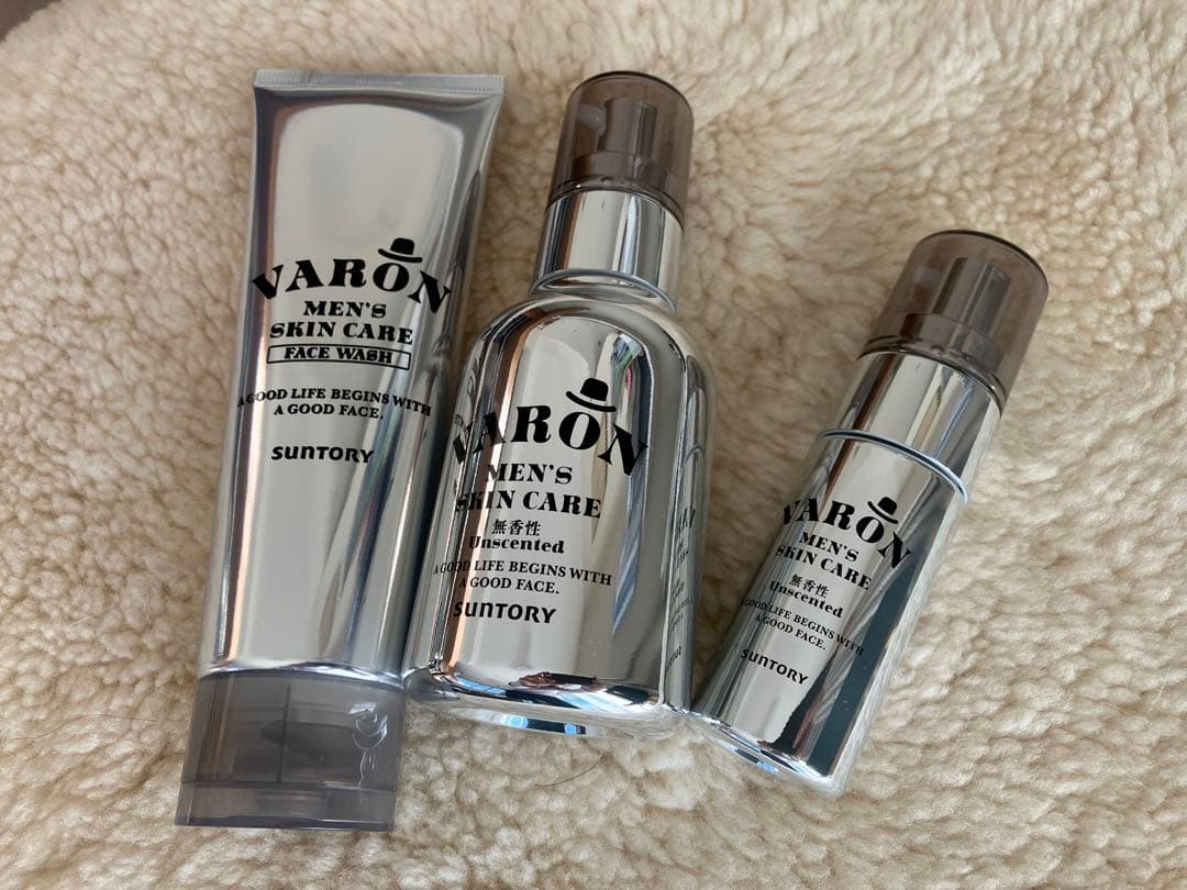 【新品】VARON無香性（保湿美容乳液）サントリー120ml＋20ml＋洗顔料