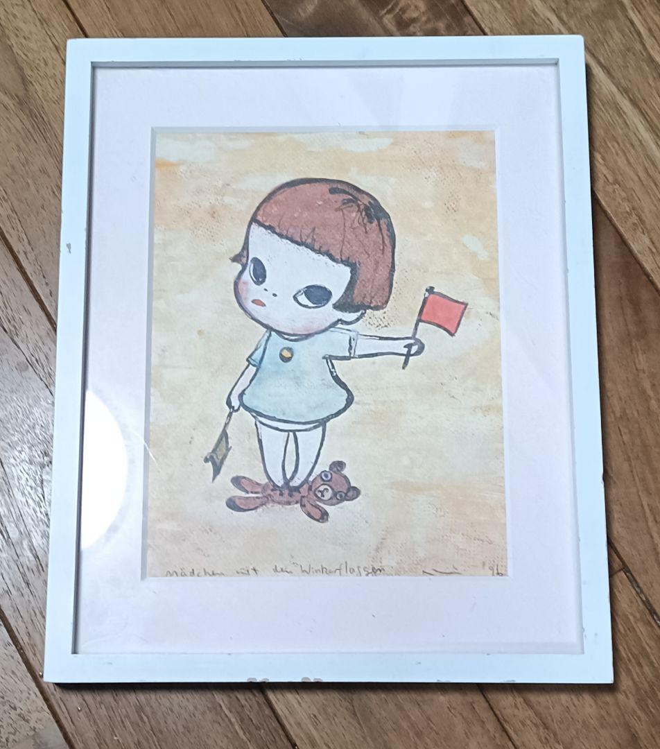 絶版　美品　奈良美智　ポスター『手旗信号』　ドイツ製　額装品