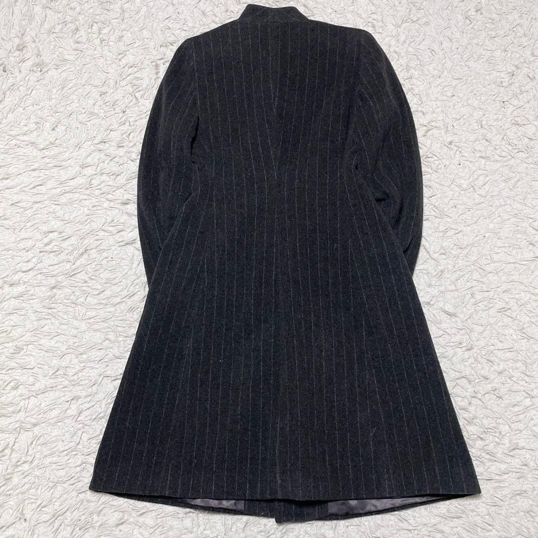 【美品】エンポリオアルマーニ カシミヤ混 チェスターコート グレー Lサイズ
