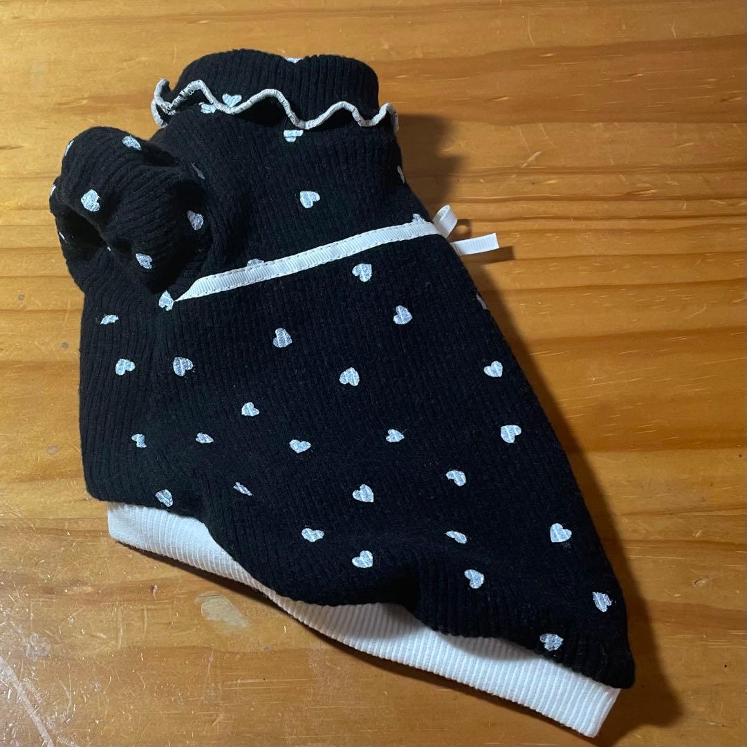 ハンドメイド犬服　【再販】ふんわりタンクトップ　リブニット★お袖変更可能