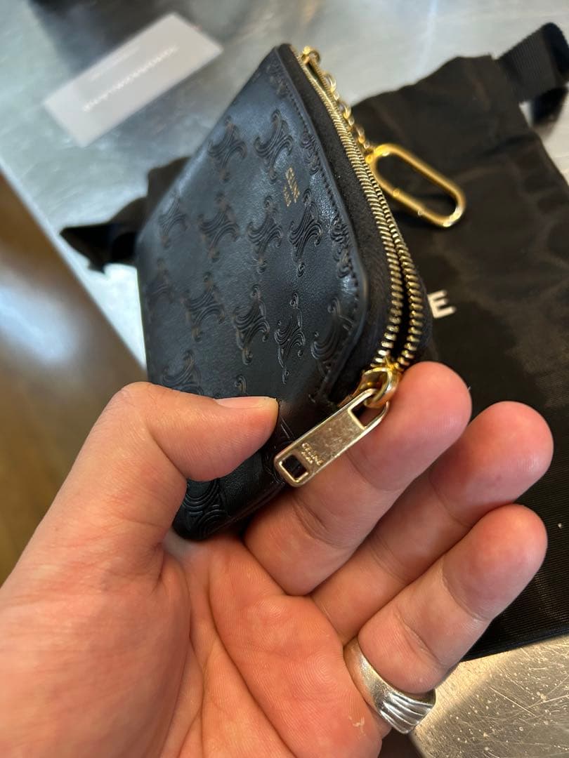 [美品]セリーヌ トリオンフ カードケース　ケース　ブラック　完売品