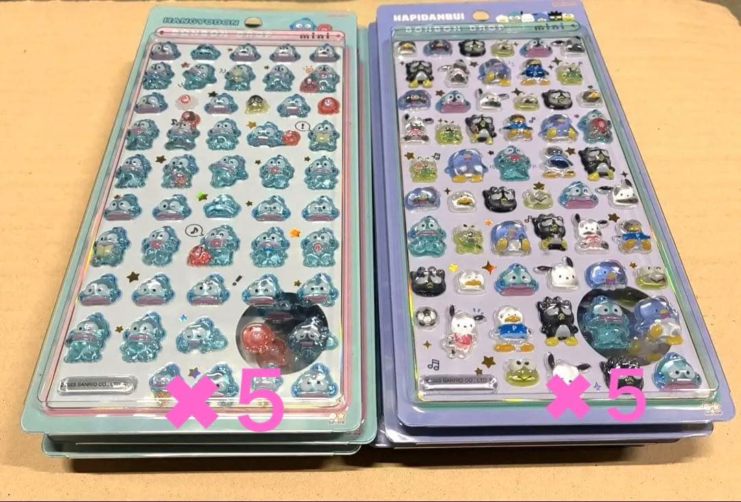 正規品 ボンボンドロップシール サンリオ ハンギョドン はぴだんぶい 各５個