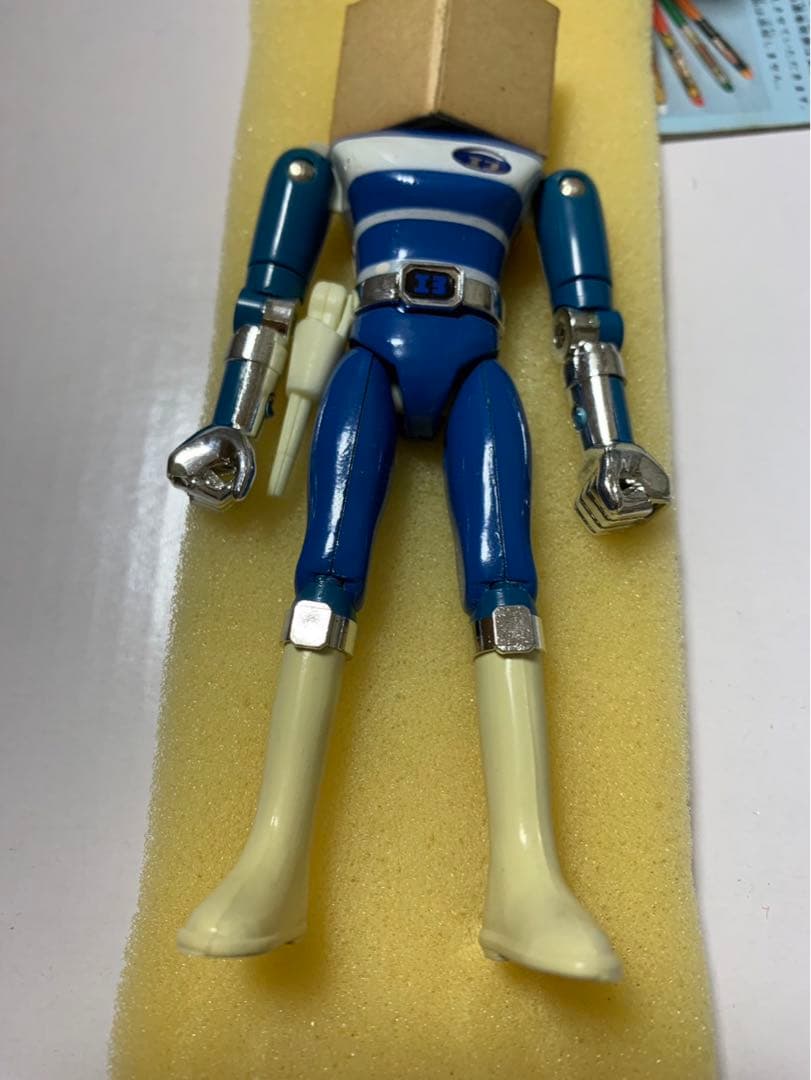 ⚠️デッドストック　電子戦隊デンジマン　デンジブルー　超合金　当時物　ポピー