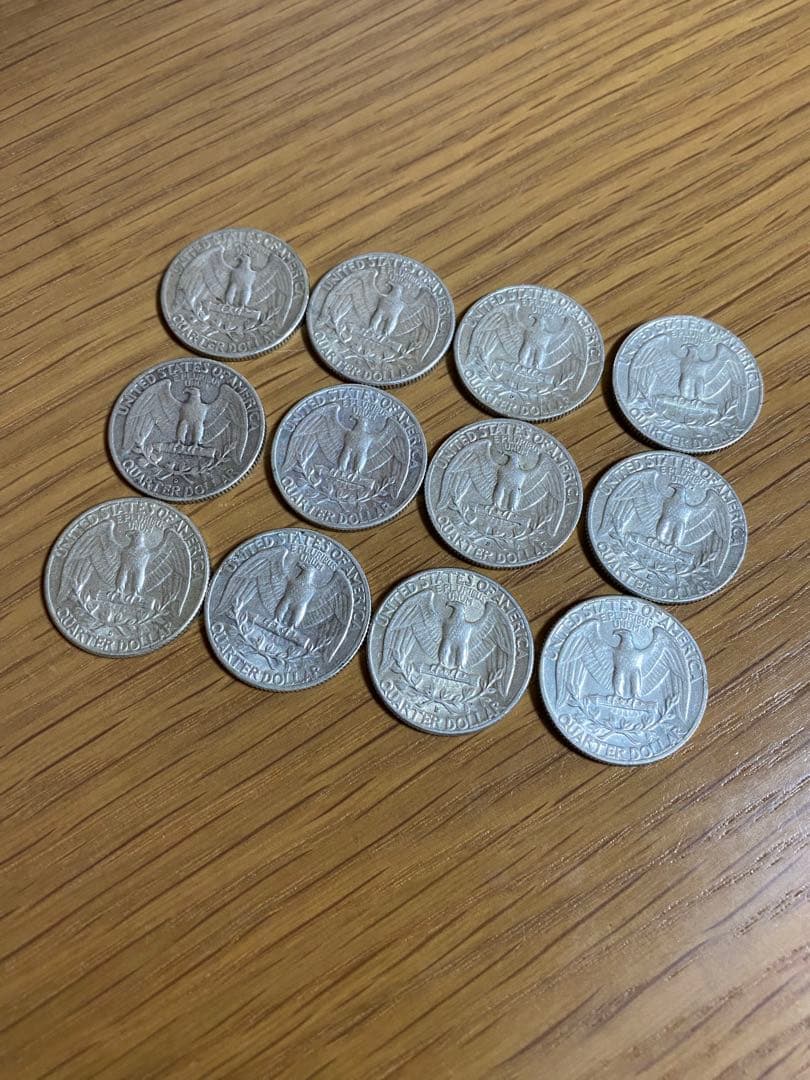 銀貨 12枚 クォーターダラー ドル 25セント 1964年以前 アメリカ