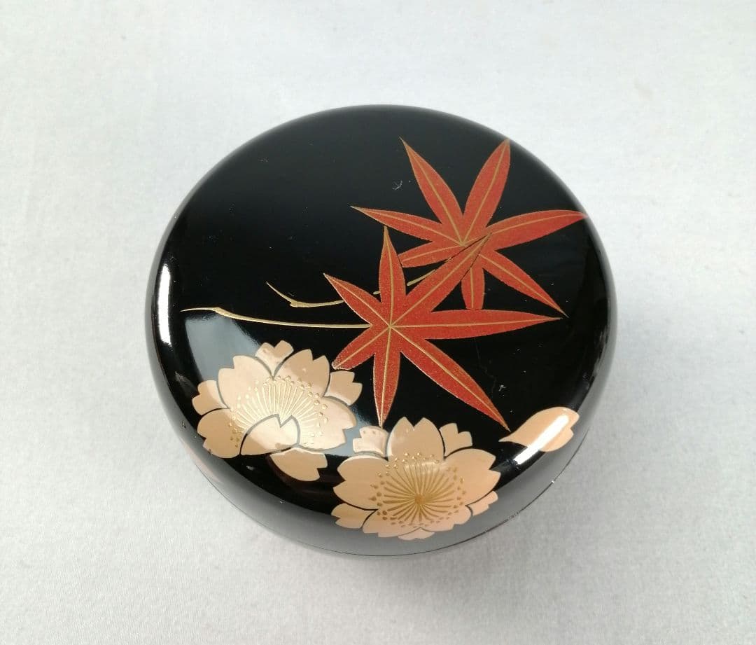 【茶事具】千穂作　雲錦蒔絵平棗　棗297