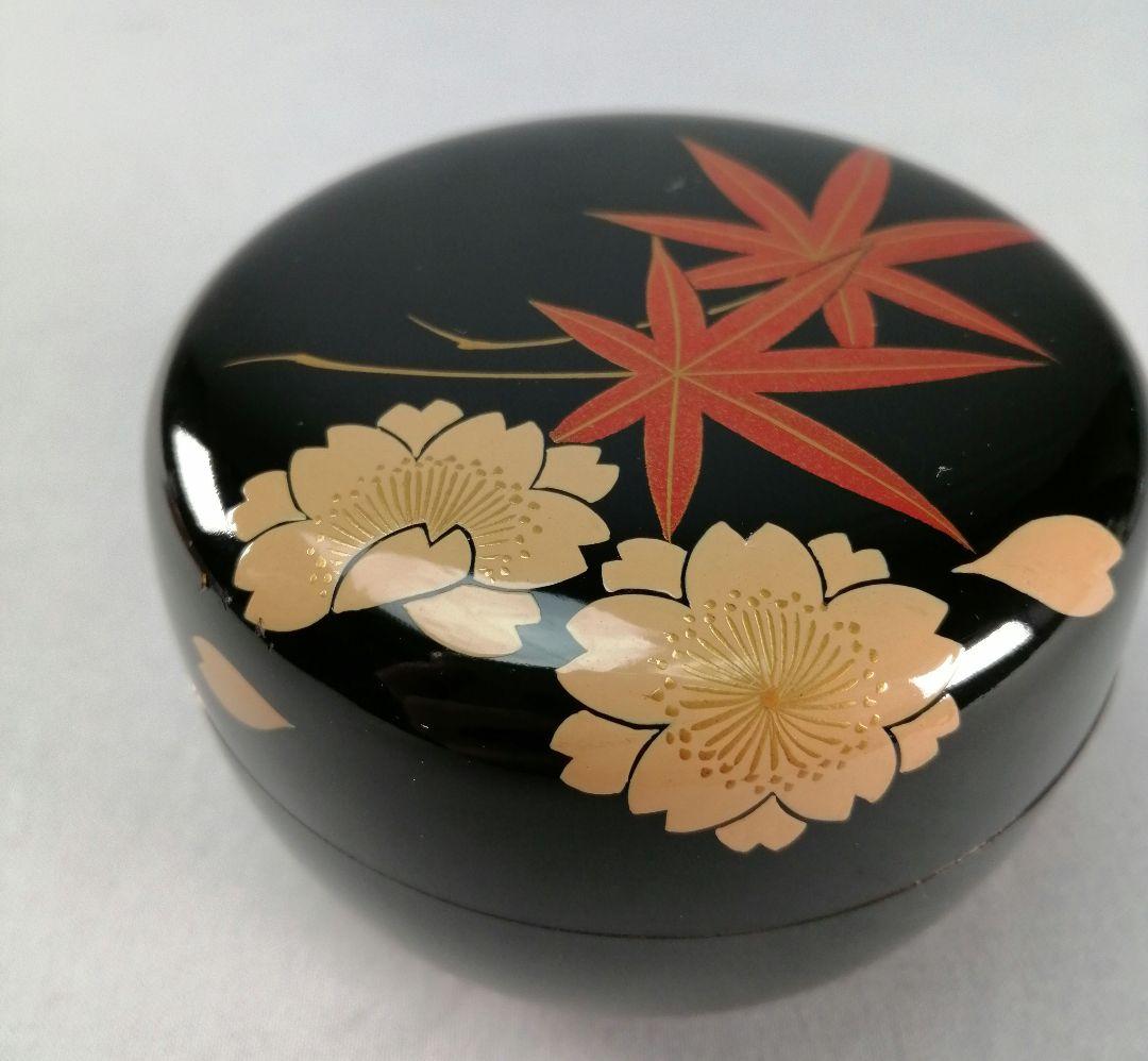 【茶事具】千穂作　雲錦蒔絵平棗　棗297