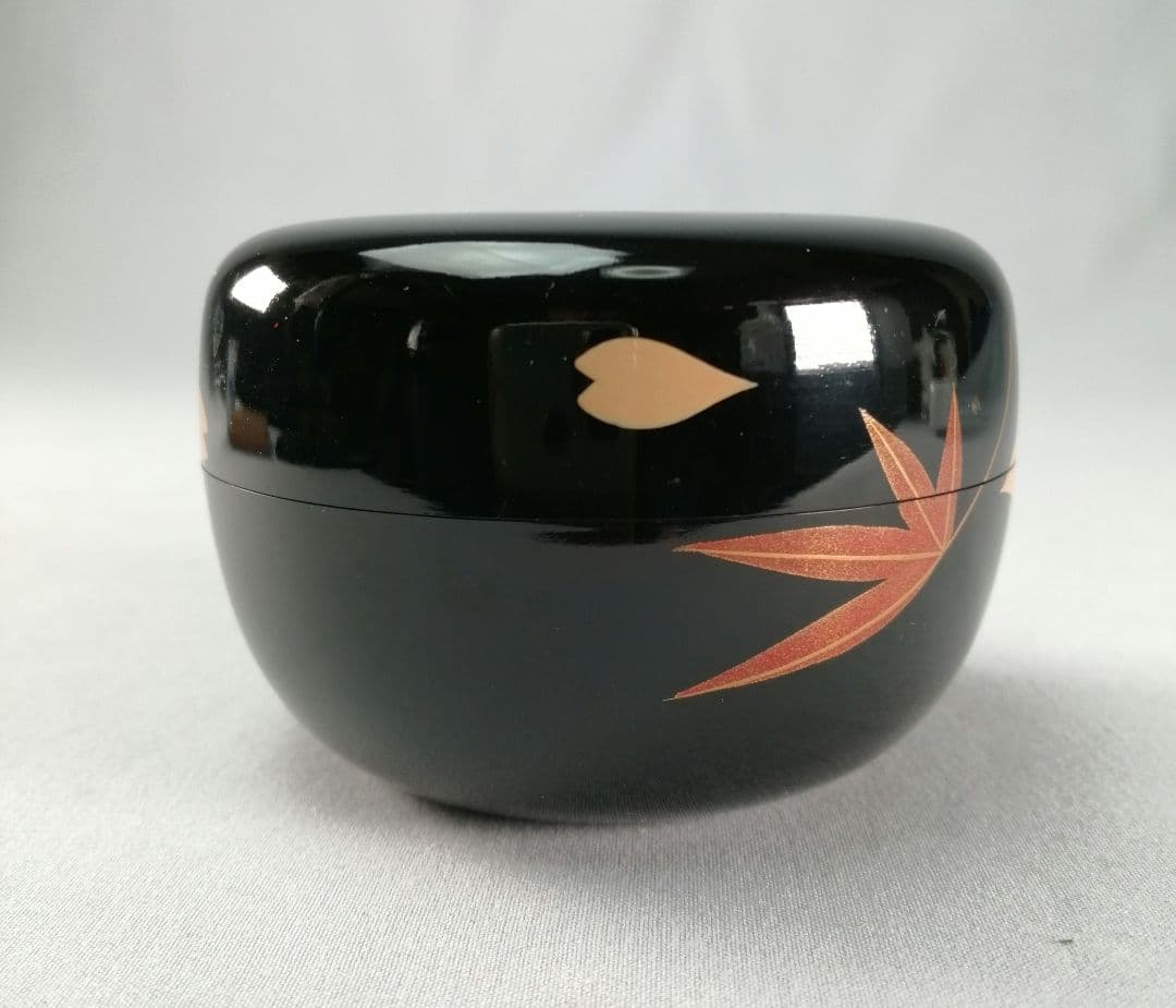 【茶事具】千穂作　雲錦蒔絵平棗　棗297