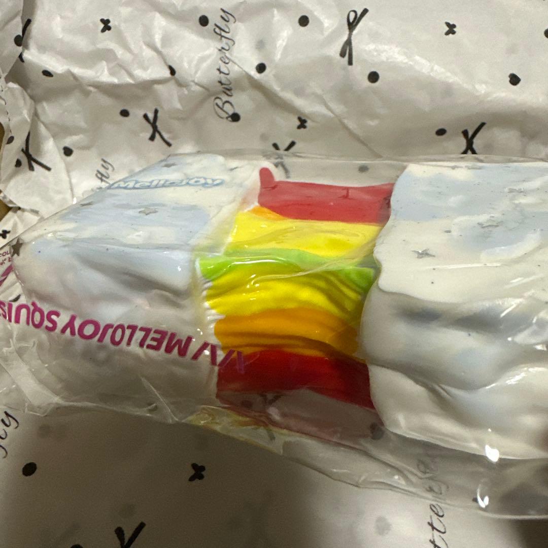 み*ぃ様 Mellojoy 伸びるチーズ スクイーズ レインボー 虹 メロジョイ