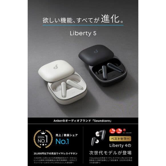 soundcore Liberty 5 　一回だけ装着✨️