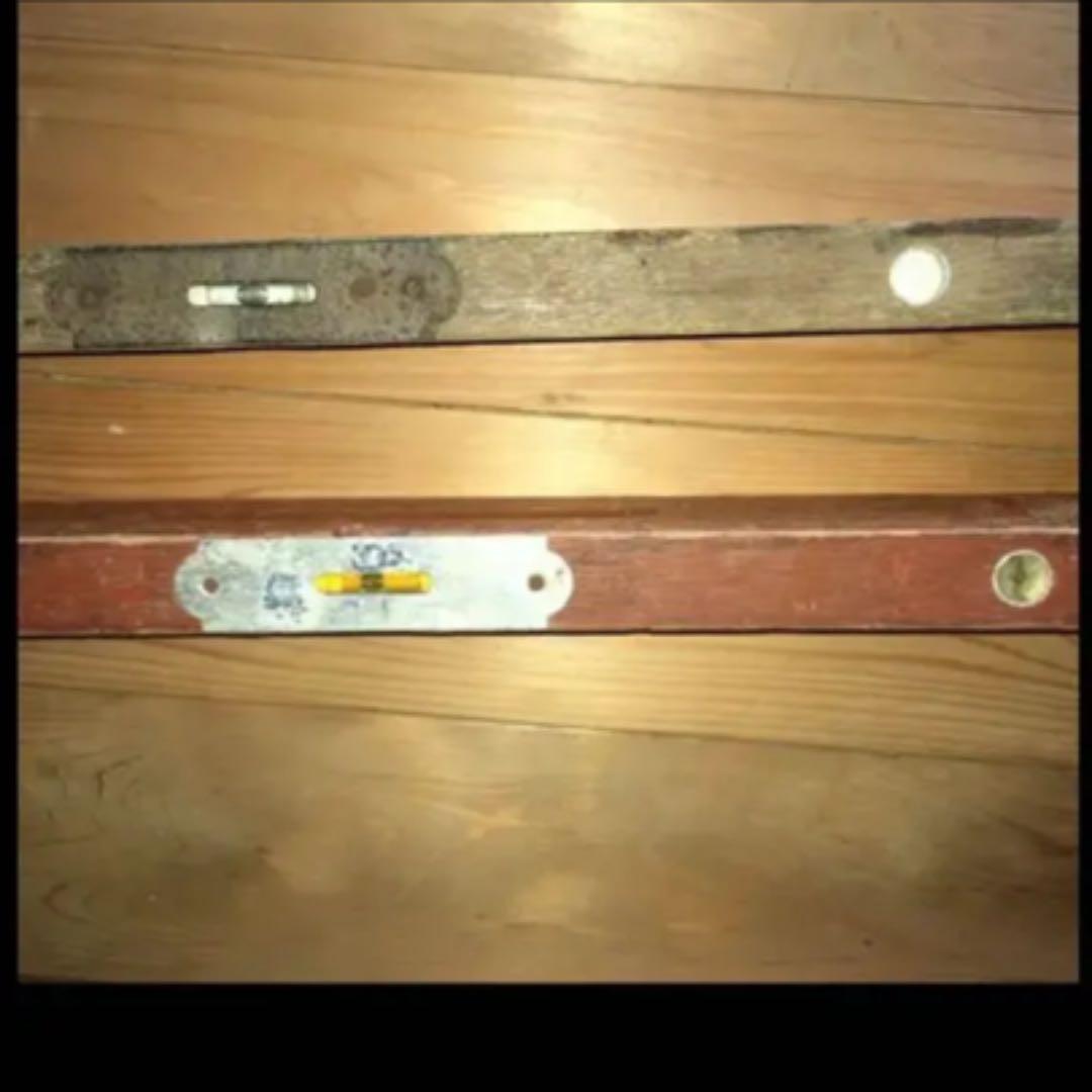 昭和レトロ☆木製水平器 2台セット