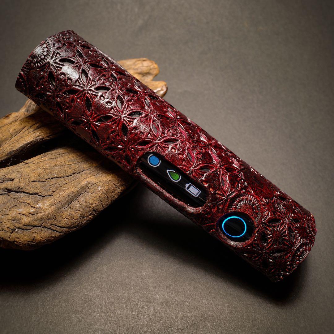 リルハイブリッド3.0 本革製ケース 3個&ステックケース１個セット 髑髏混