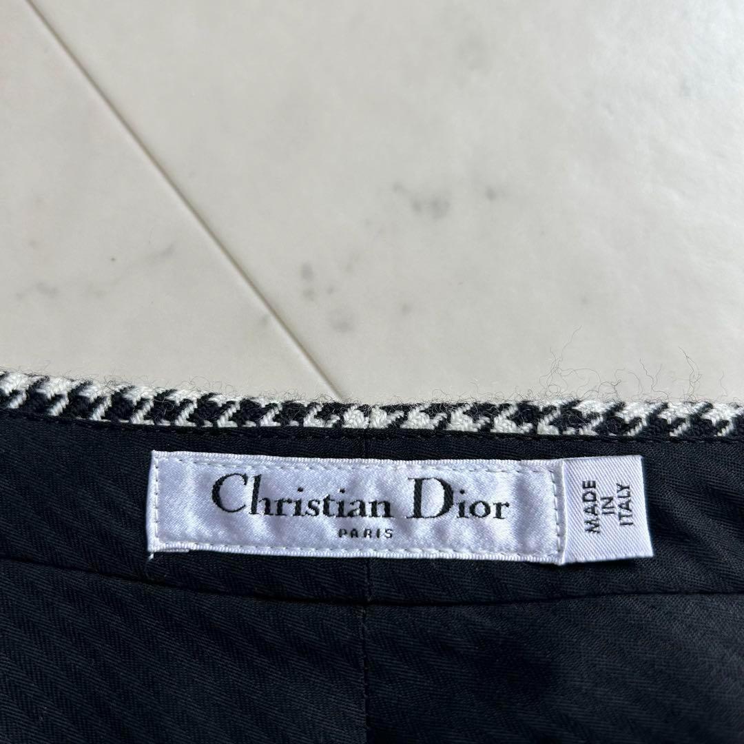 定価30万 Christian Dior 現行 千鳥 CDボタン スコート 36