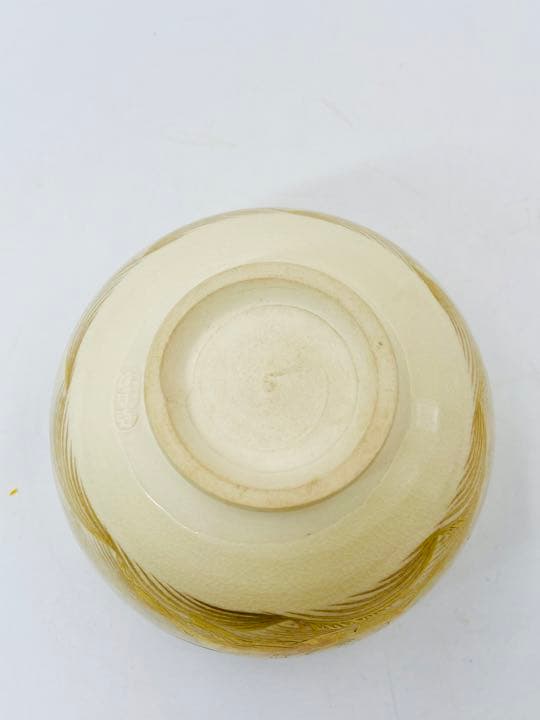 【杉田祥平】色絵金銀彩海馬画茶碗　桐共箱 共布 底部在銘　茶道具