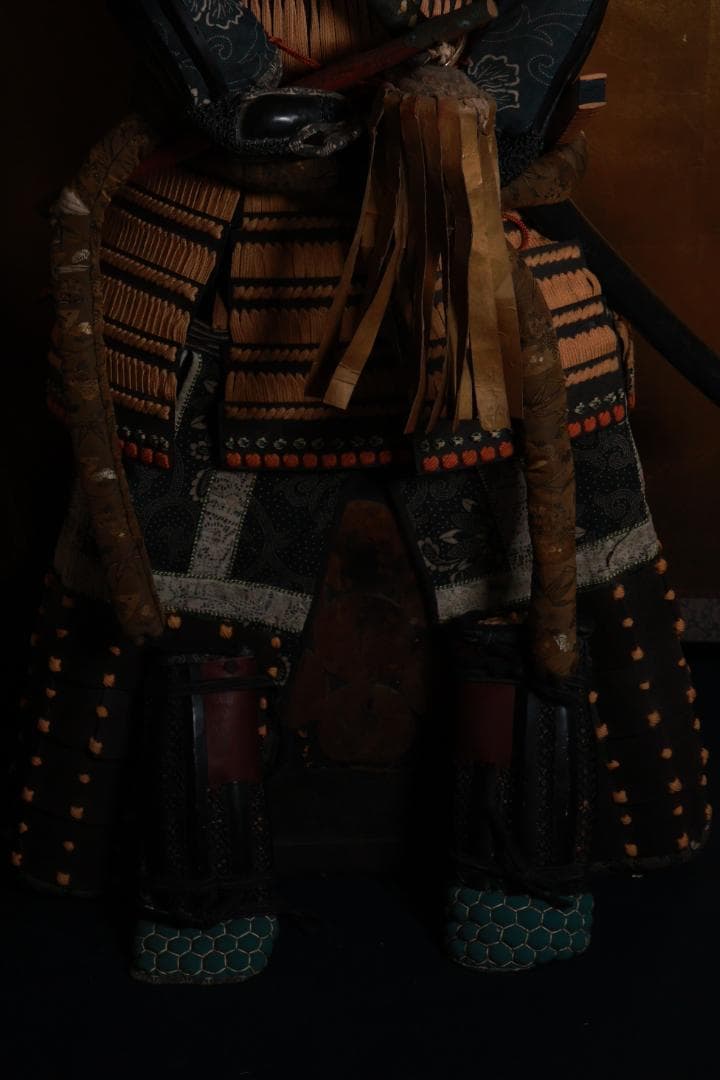 BE833　時代武具　日輪前立　鎧　甲冑一式　兜　五曜紋　鎧櫃