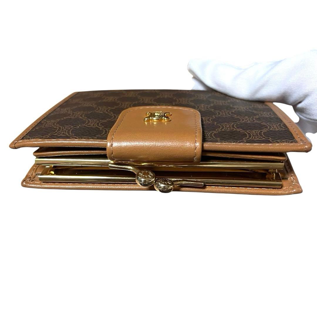 極美品✨未使用級セリーヌ マカダム トリオンフ 二つ折り財布 がま口 レディース