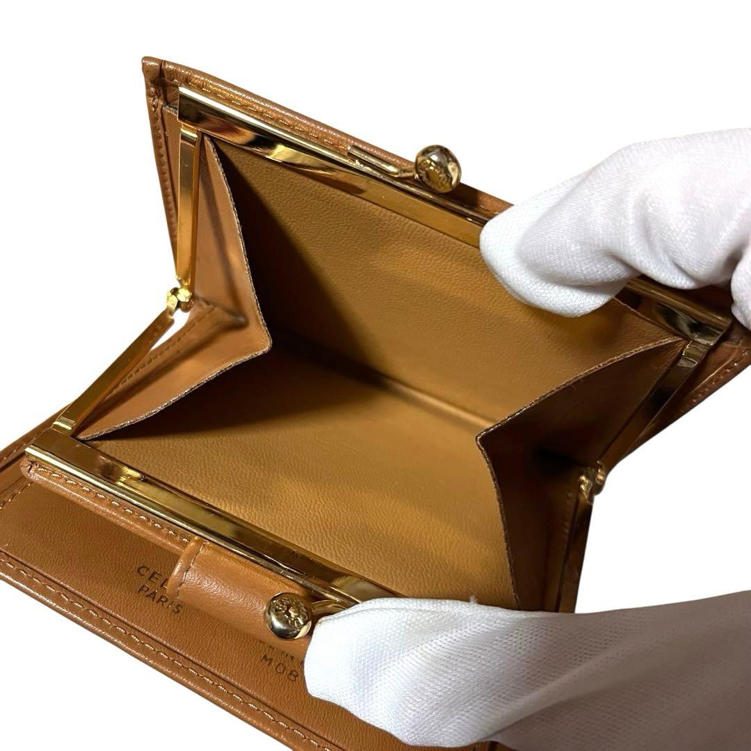 極美品✨未使用級セリーヌ マカダム トリオンフ 二つ折り財布 がま口 レディース