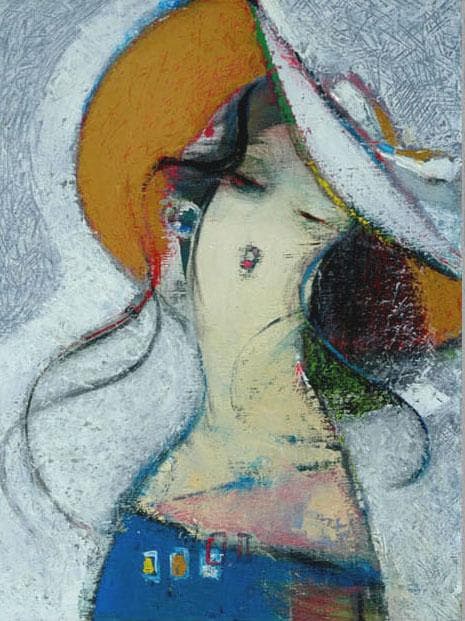 油絵 菅家令子 絵 絵画 インテリア F6-081812 人物 女性像