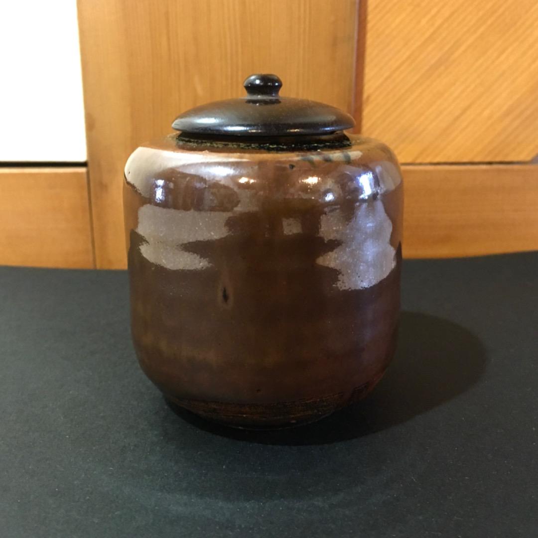 在銘= 丁 茶入 茶壺 茶器 茶道具 茶入れ 時代箱付き [極美品]
