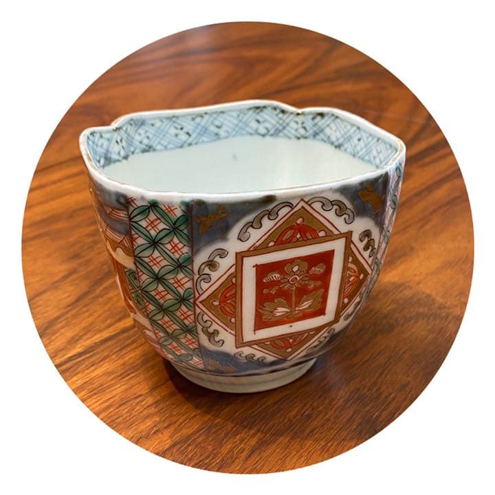 古伊万里　有田金彩上絵彩色小鉢