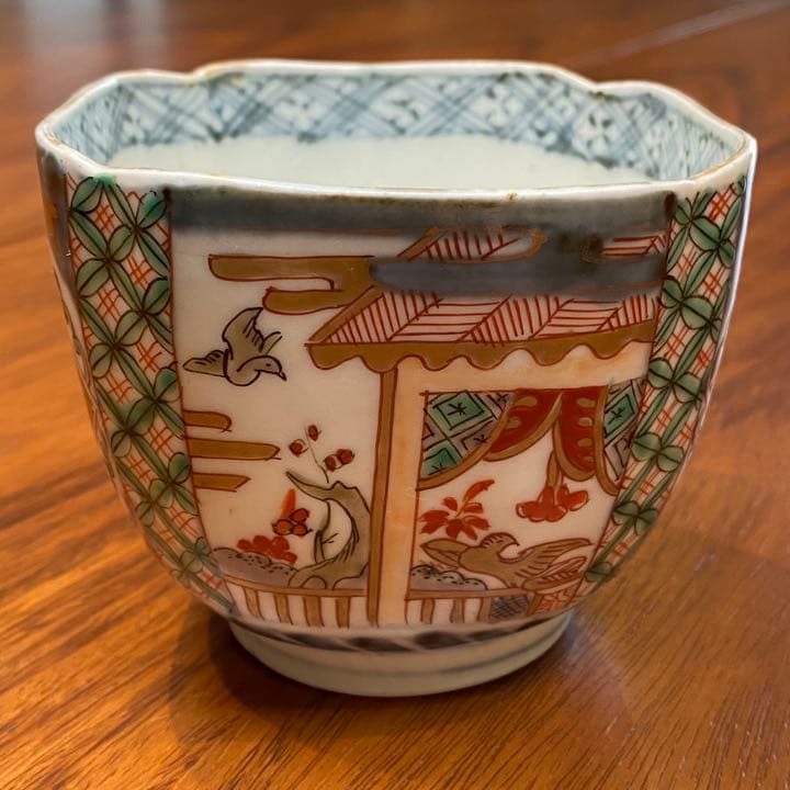 古伊万里　有田金彩上絵彩色小鉢