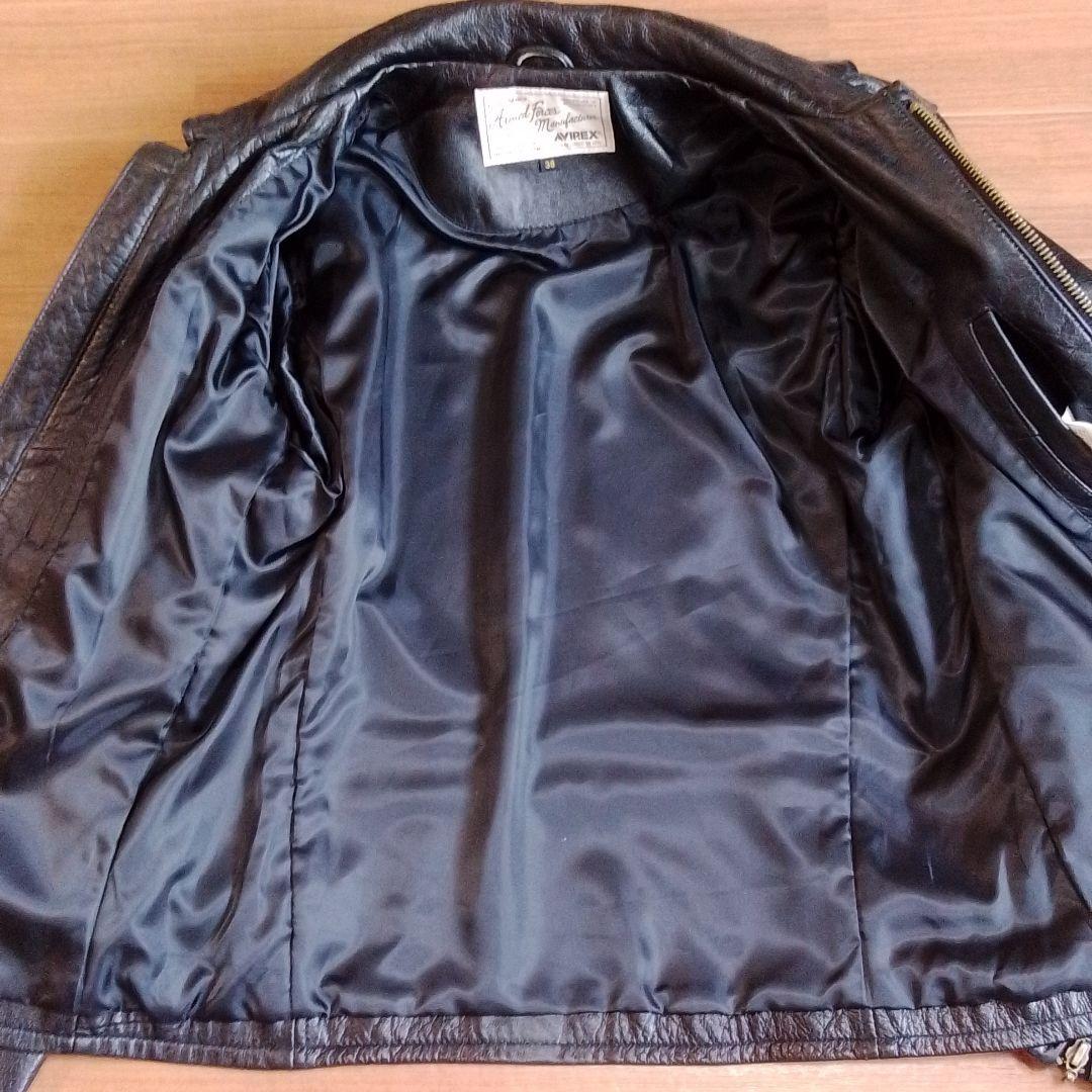 AVIREX シングルライダースジャケット6141052ブラック　　 （難あり）