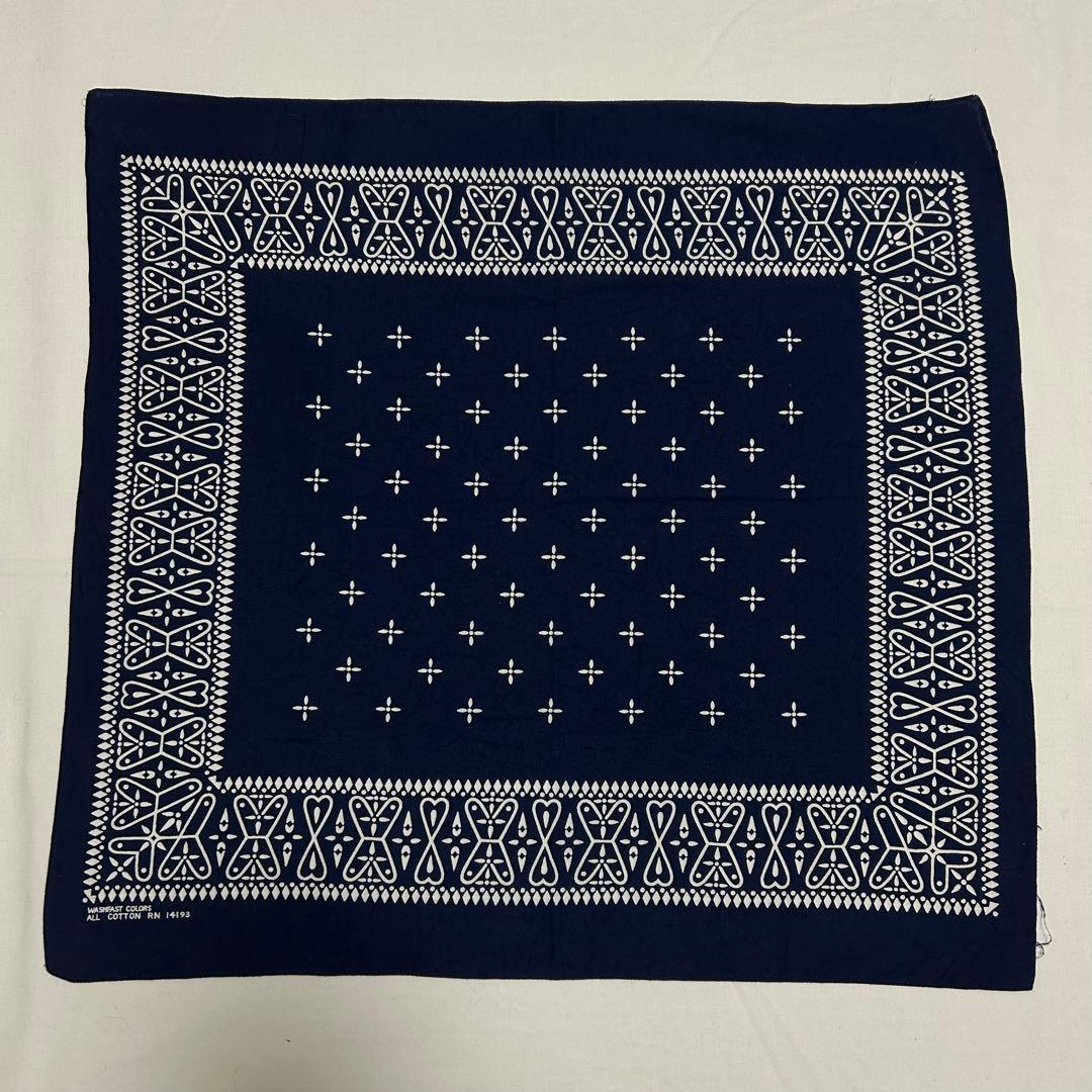 ★ 希少 デッドストック クロス バンダナ USA製 60s ヴィンテージ